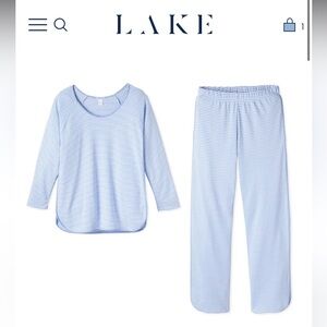 LAKE - Pima Long Sleeve + Pants in Hydrangea - L